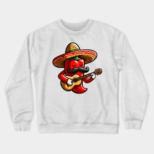 Red Hot Chilli Pepper Funny Cinco De Mayo Fiesta Crewneck Sweatshirt